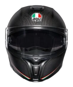AGV Sportmodular Carbon Tricolore Helmet Matte Black / XL [Blemished - Very Good] -Motorcycle Series agv sportmodular carbon tricolore helmet matte black xl blemished very good matte black 3