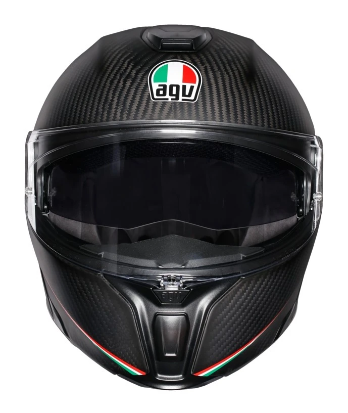 AGV Sportmodular Carbon Tricolore Helmet Matte Black / XL [Blemished - Very Good] - Image 4