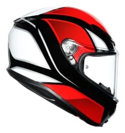Motorcycle Series -Motorcycle Series agvk6 hyphen helmet black red white 1