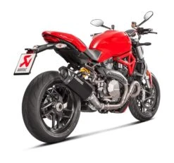 Akrapovic Slip-On Exhaust Ducati Monster 1200 / R / S / 821 Black Titanium/Carbon Fiber [Open Box] -Motorcycle Series akrapovic slip on exhaust ducati monster1200 rs821 black titanium carbon fiber open box black titanium carbon fiber 2