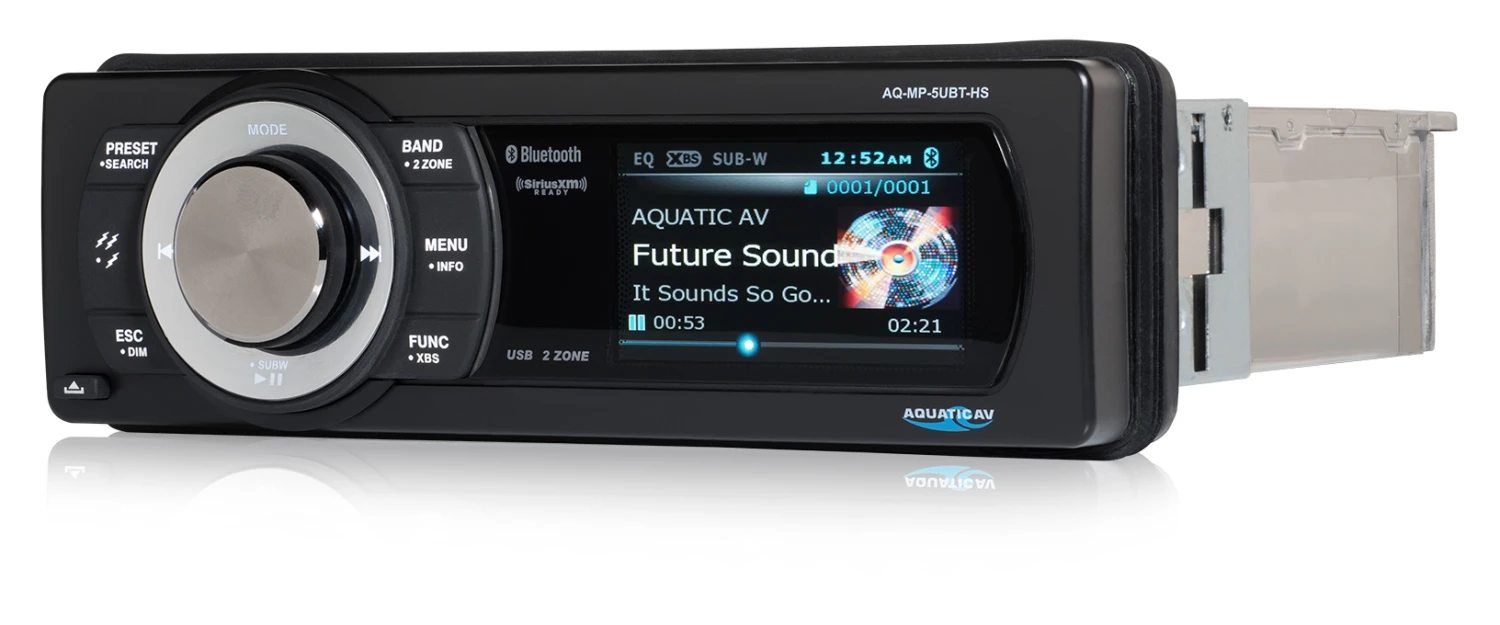 Aquatic AV Bluetooth USB Stereo Sirius XM Satellite Radio For Harley Touring 1998-2013 - Image 3