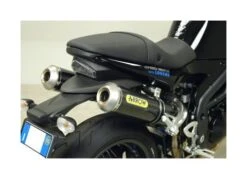 Arrow Round Slip-On Exhaust Triumph Speed Triple 2007-2010 -Motorcycle Series arrow round slip on exhaust triumph speed triple20072010 carbon fiber stainless steel 2