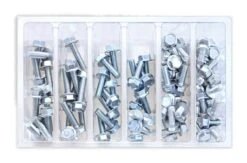 Bolt Hardware M6 Hex Flange Bolt Assortment 80 Piece Kit