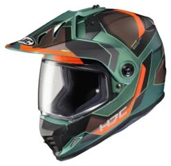 HJC DS-X1 Synergy Helmet -Motorcycle Series hjcdsx1 synergy helmet green orange brown