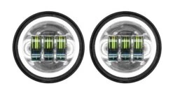 HogWorkz LED 7" Halomaker Headlight And 4 1/2" Halomaker Passing Lamps Kit For Harley 1994-2023 -Motorcycle Series hog workz led412 halomaker passing lamps for harley 4