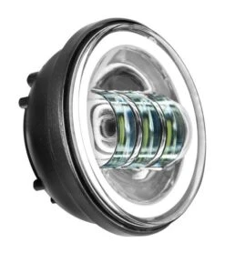 HogWorkz LED 7" Halomaker Headlight And 4 1/2" Halomaker Passing Lamps Kit For Harley 1994-2023 -Motorcycle Series hog workz led412 halomaker passing lamps for harley 6