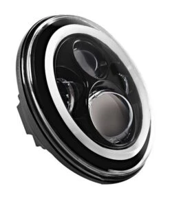 HogWorkz LED 7" Halomaker Headlight And 4 1/2" Halomaker Passing Lamps Kit For Harley 1994-2023 -Motorcycle Series hog workz led7 halomaker headlight for harley 1