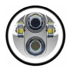 HogWorkz LED 7" Halomaker Headlight And 4 1/2" Halomaker Passing Lamps Kit For Harley 1994-2023 -Motorcycle Series hog workz led7 halomaker headlight for harley 4