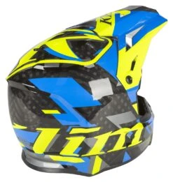 Klim F3 Carbon Raid Helmet -Motorcycle Series klim f3 carbon raid helmet blue hi viz yellow 3