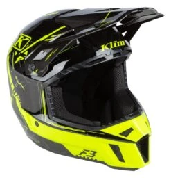 Klim F3 Recoil Helmet -Motorcycle Series klim f3 recoil helmet hi viz yellow black 2