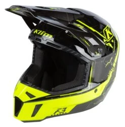 Klim F3 Recoil Helmet -Motorcycle Series klim f3 recoil helmet hi viz yellow black