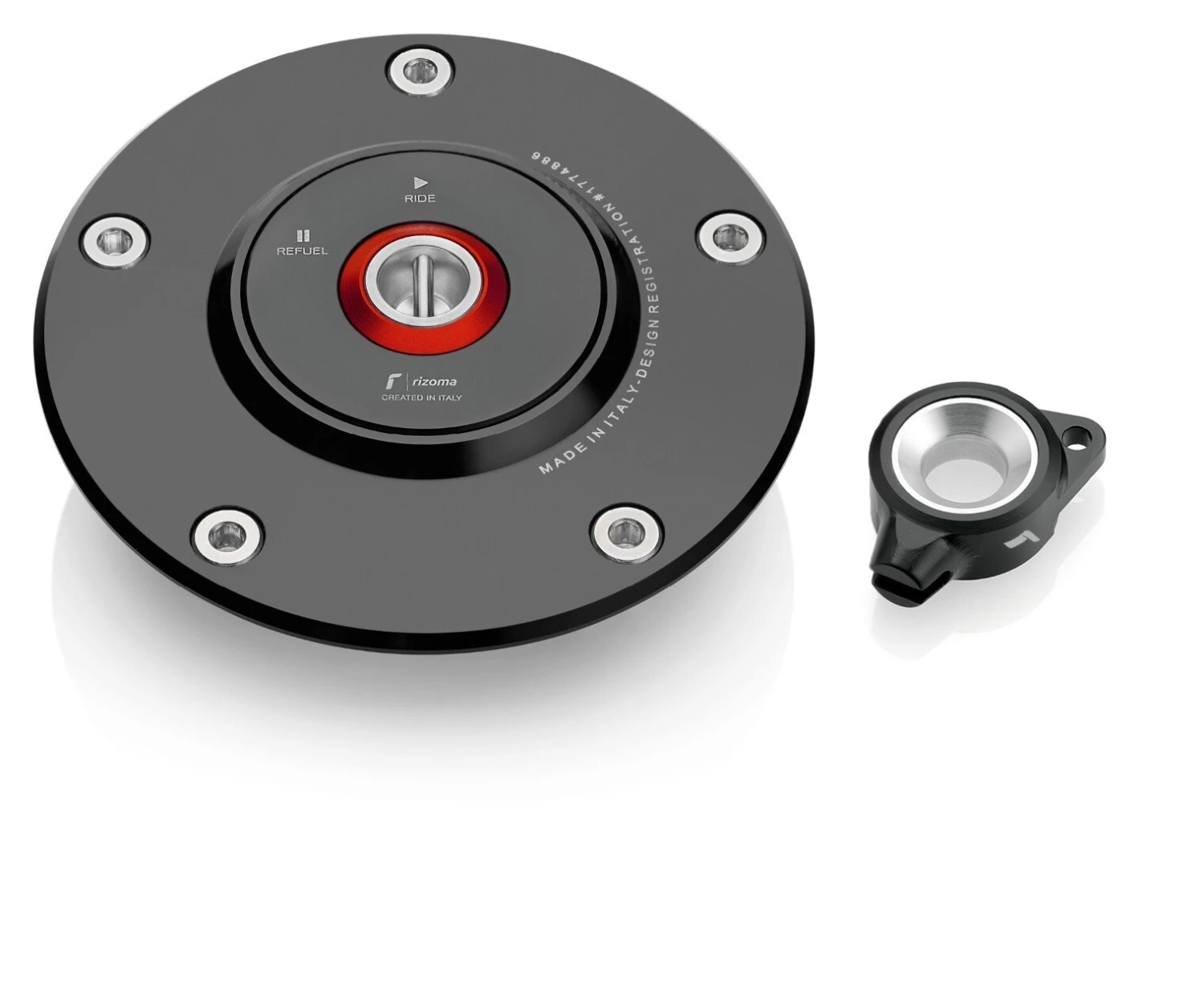 Rizoma Gas Tank Cap Ducati / MV Agusta Black [Open Box]