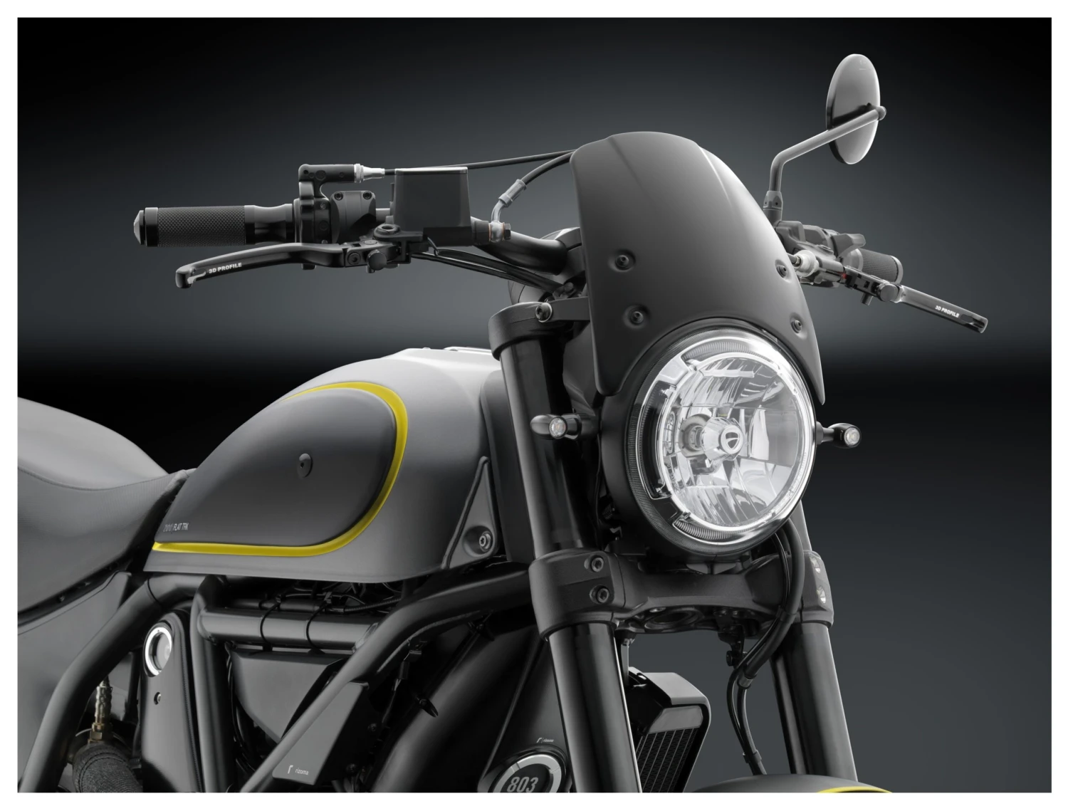 Rizoma Headlight Fairing Ducati Scrambler / Kawasaki Z900 RS / Triumph Street Twin Black [Open Box]