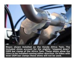 Rox 1 1/2" Barback Risers For 1 1/8" Bars -Motorcycle Series rox risers rox112 barback risers for118 bars black 1