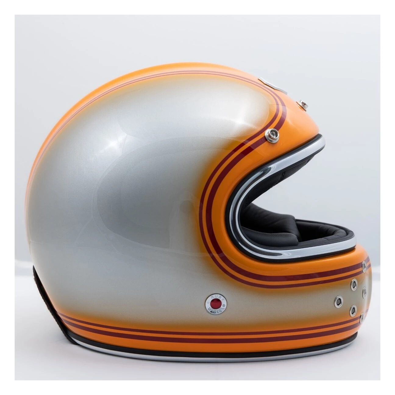 Ruby Castel Munich 90 Daytona Helmet (LG) Orange/Silver / LG [Blemished - Very Good] - Image 6