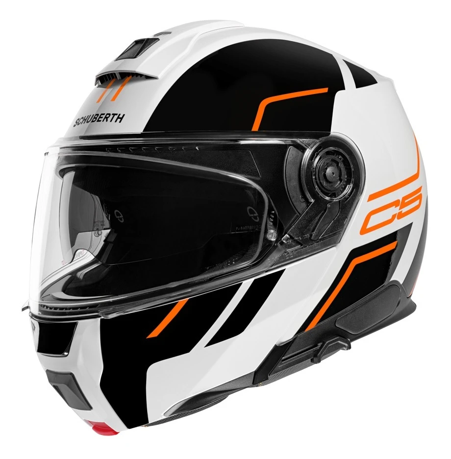 Schuberth C5 Master Helmet Black/White/Orange / LG [Open Box]