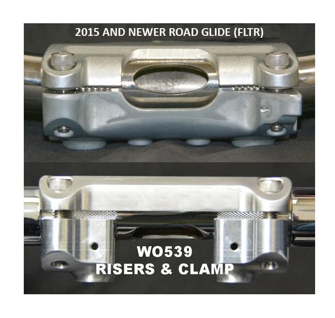 Wild 1 Handlebar Riser And Clamp Kit For Harley Road Glide 2015-2023 Raw [Previously Installed] - Image 2