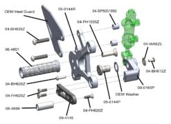 Woodcraft Rearset Kit Kawasaki Ninja 400 / Z400 2018-2023 -Motorcycle Series woodcraft rearset kit kawasaki ninja4002018 4